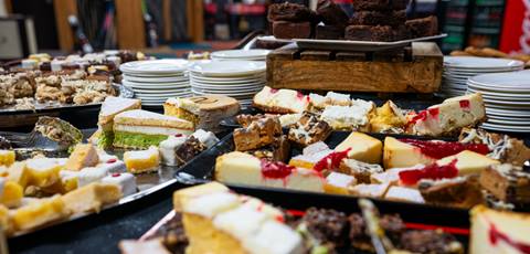 Dessert buffet at Stratton Mountain Resort 