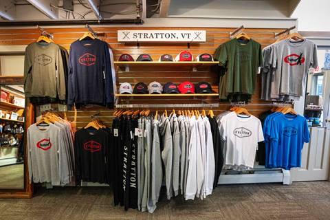 Merch shop at Stratton Mountain Resort in Vermont 