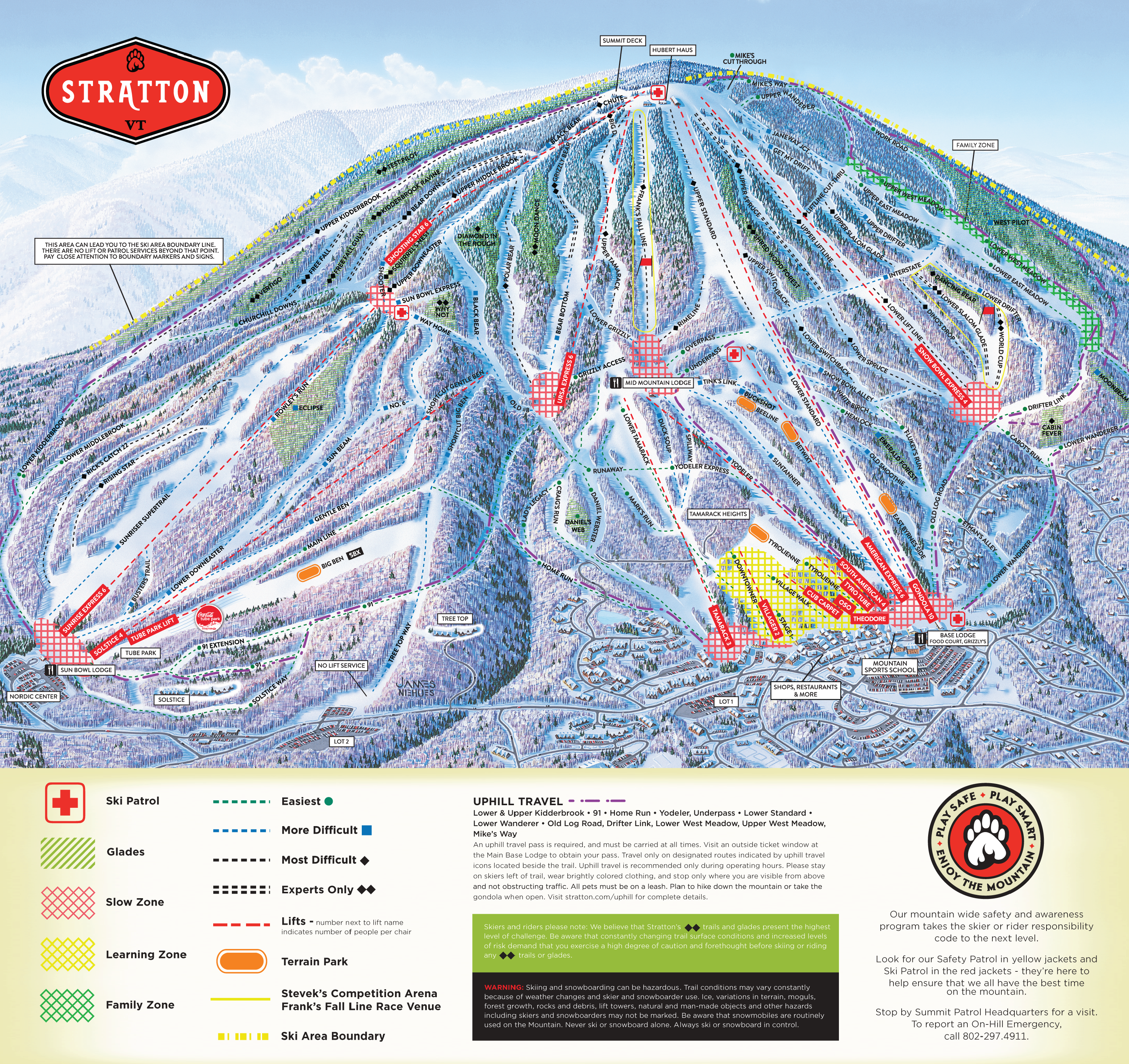 Stratton Mountain Trail Map