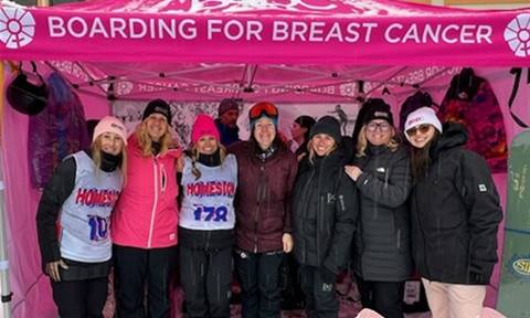 Boarding For Breast Cancer at Stratton Mountain Resort