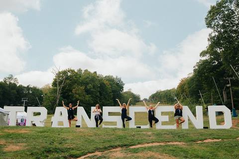 Transcend Yoga Festival sign