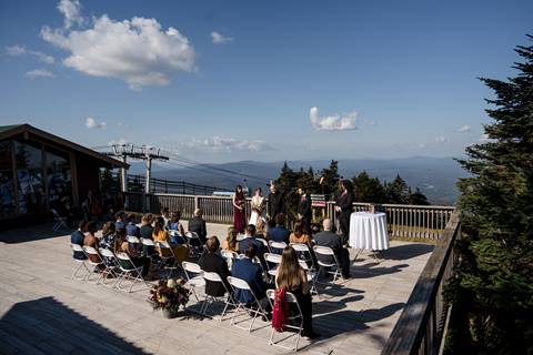 Summit Wedding at the Stratton Mountain Hubert Haus