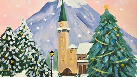 Paint and Sip Vermont Landscape at Stratton