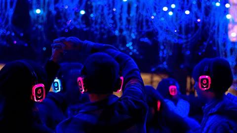 Teen's silent disco party at Stratton Mountain Vermont