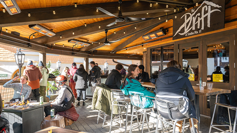 The Drift outdoor bar in the Stratton Village